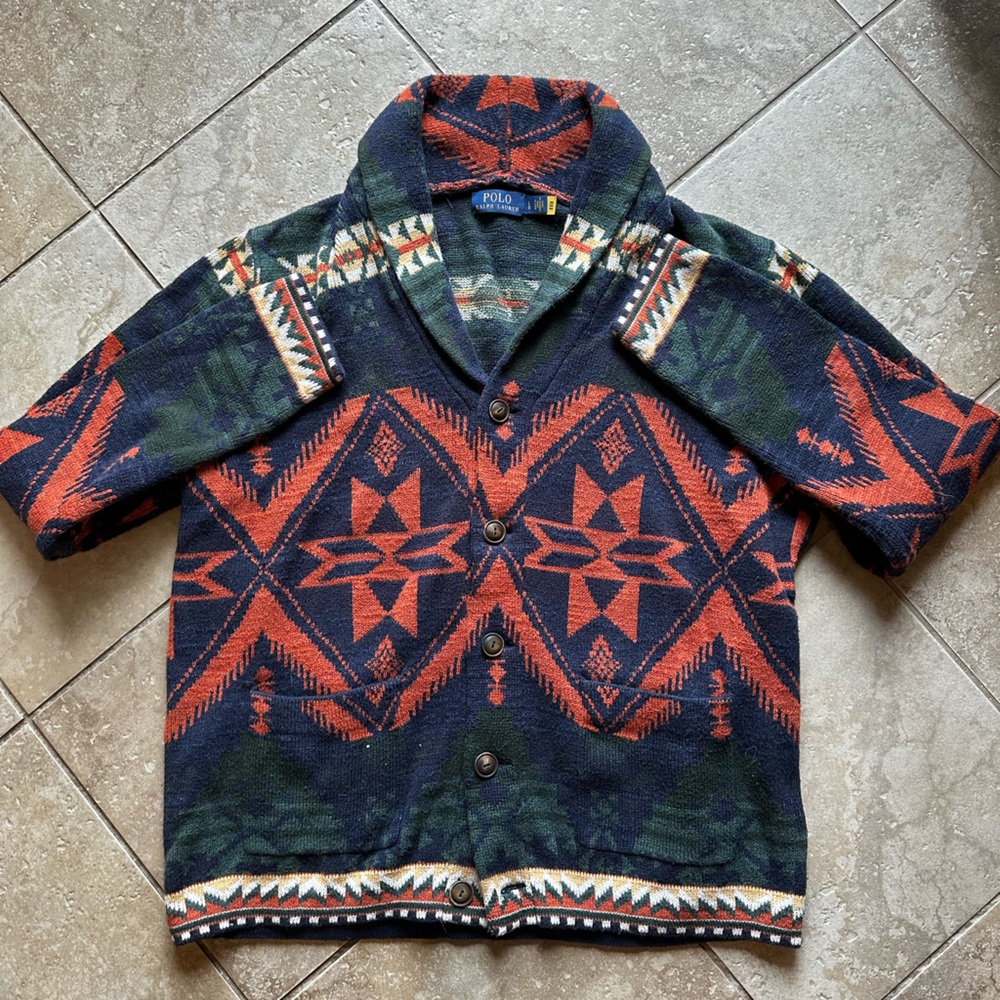 L Polo Soutwestern Cardigan